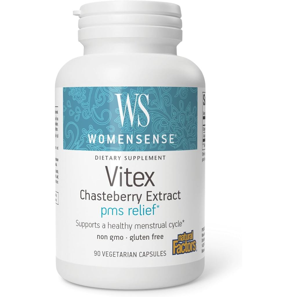 WomenSense by Natural Factors สารสกัด Vitex Chasteberry ช่วยโรคอาการบวมของ PMS และ Menopause 90 แคปซ