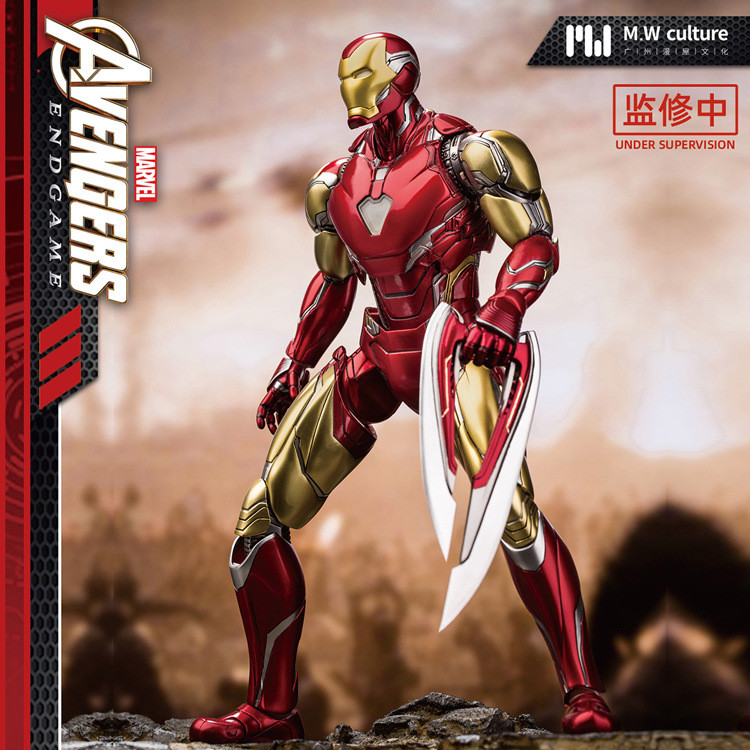 Gu Marvel ของแท้ Avengers 1/9 Iron Spider-Man Black Widow Handmade Loki รูปรุ่น