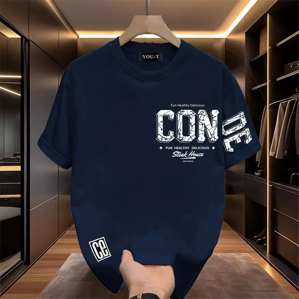 🌷Su.Tee🌷 สื้อยืด oversize เสื้อแฟชั่น เกาหลี โคตรนุ่ม เนื้อผ้าฝ้ายผสมโพลีเอสเตอร์ ลาย"CON DE" สินค้าใหม่ 2025