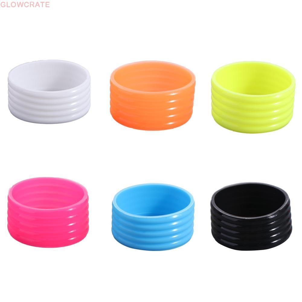 เรืองแสง​ 4 ชิ้นซิลิโคนไม้เทนนิส Grip, ซิลิโคนดูดซับเหงื่อยางไม้เทนนิส Grip, Overgrips คงที่ยืดแร็กเก็ตแหวนยางไม้เทนนิส