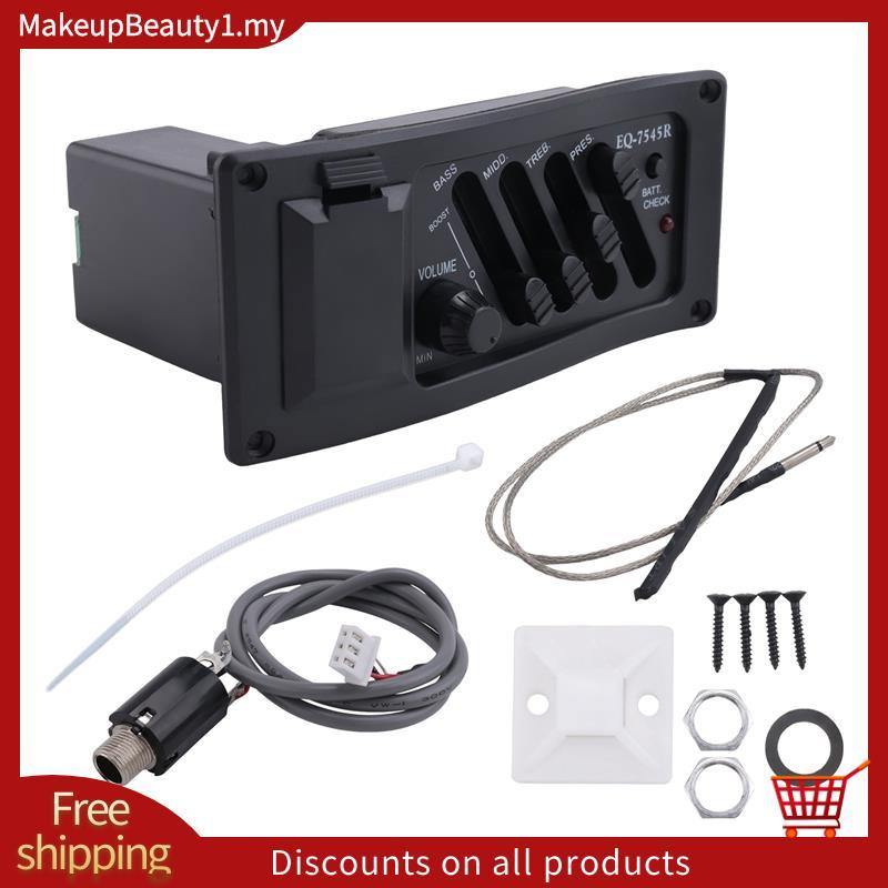 แอมป์กีตาร์ อีควอไลเซอร์ EQ 4-Band EQ Preamp Acoustic Piezo 7545r