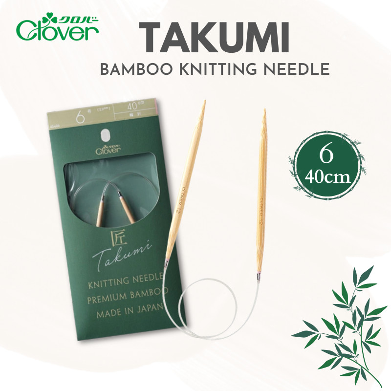 CLOVER TAKUMI Circular Knitting Needle Short 40cm No. 6