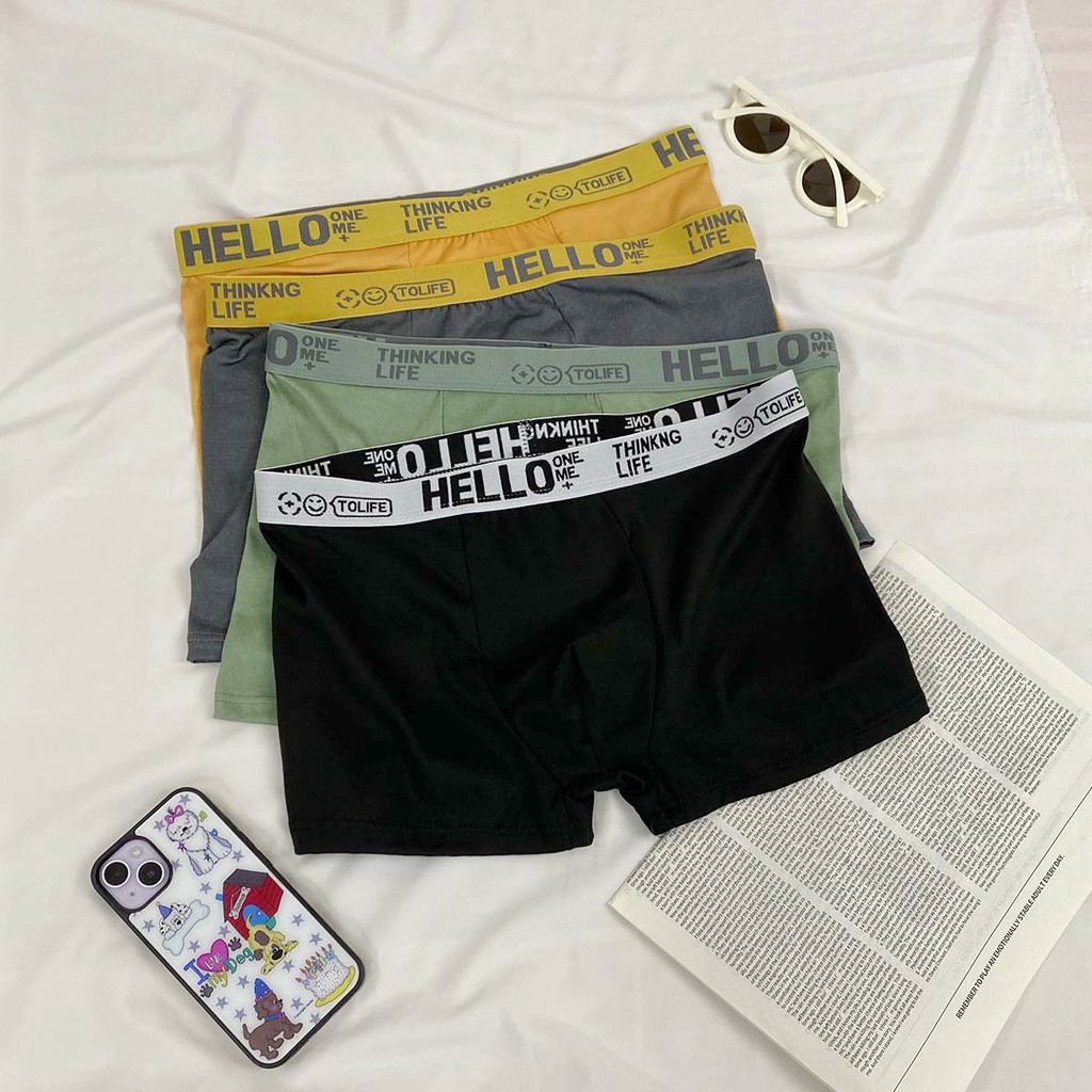 กางเกงชั้นในผ้าฝ้ายพิมพ์ลายเด็กผู้ชายระบายอากาศได้ดี และสะดวกสบายสำหรับวัยรุ่นหัวกางเกงขาสั้นฤดูร้อน