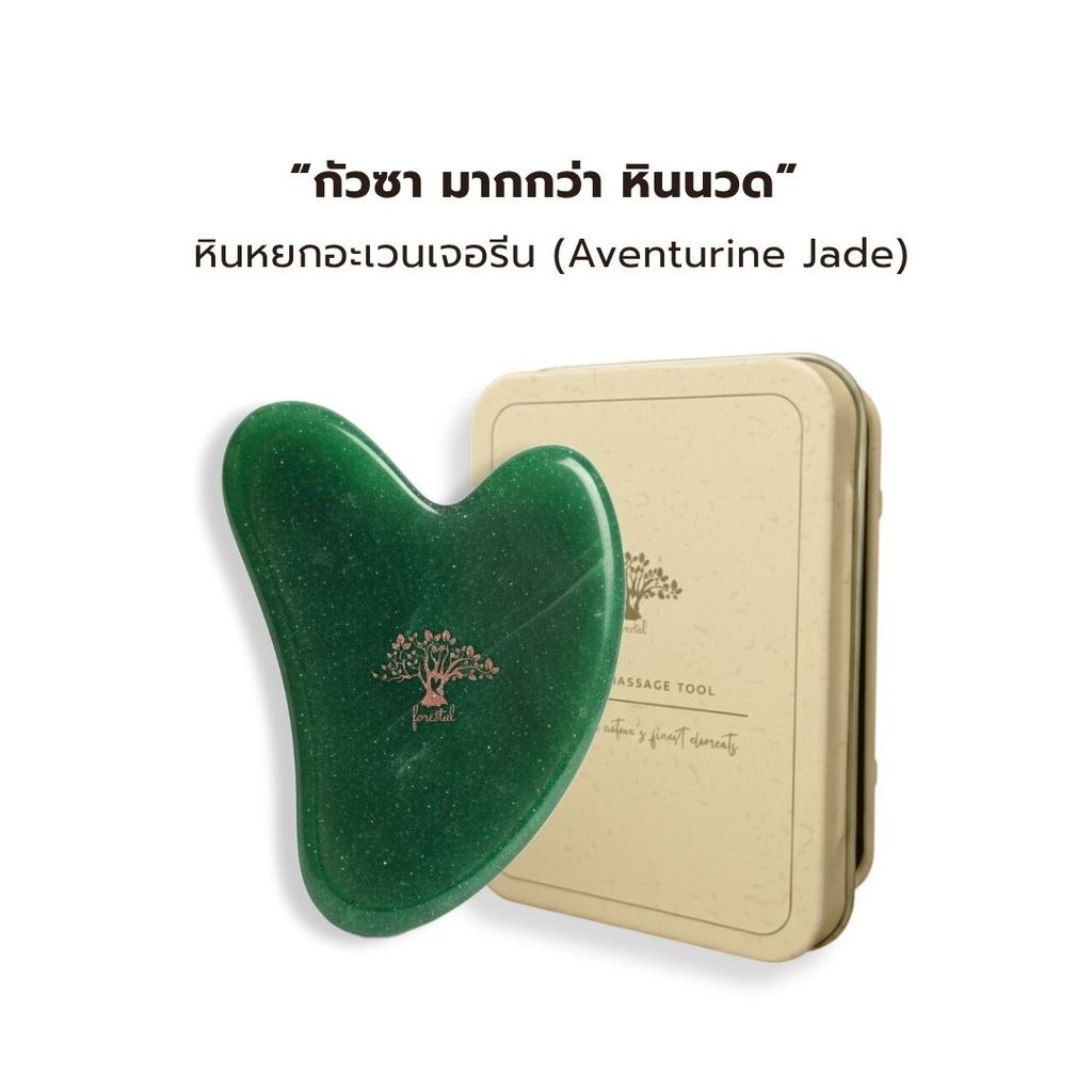 Forrest หิน กัวซา หยกอินเดีย Aventurine Gua Sha (อะเวนจูรีน)