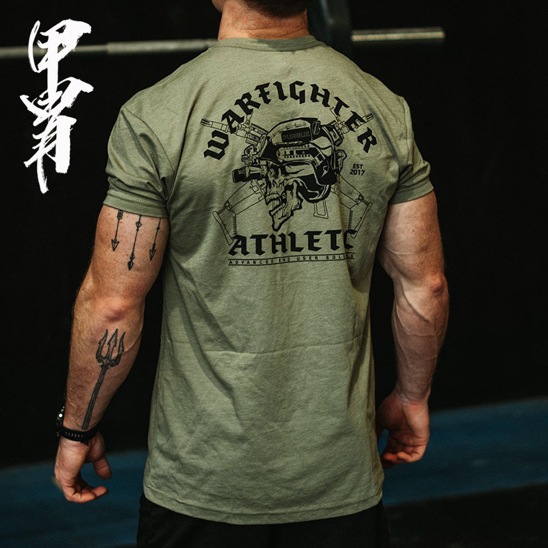 เสื้อยืดพิมพ์ลาย Tactical Skull Warfighter | ผ้าฝ้าย 100% สำหรับทุกเพศ ขนาด S-5XL | งาน Tactical