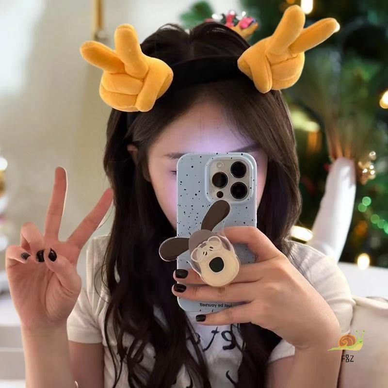 F&Z Plush ตลก Gesture มอบ Thumbs-up Hand Heart Plush Hairband เครื่องประดับผม Party Dress Up คอสเพลย