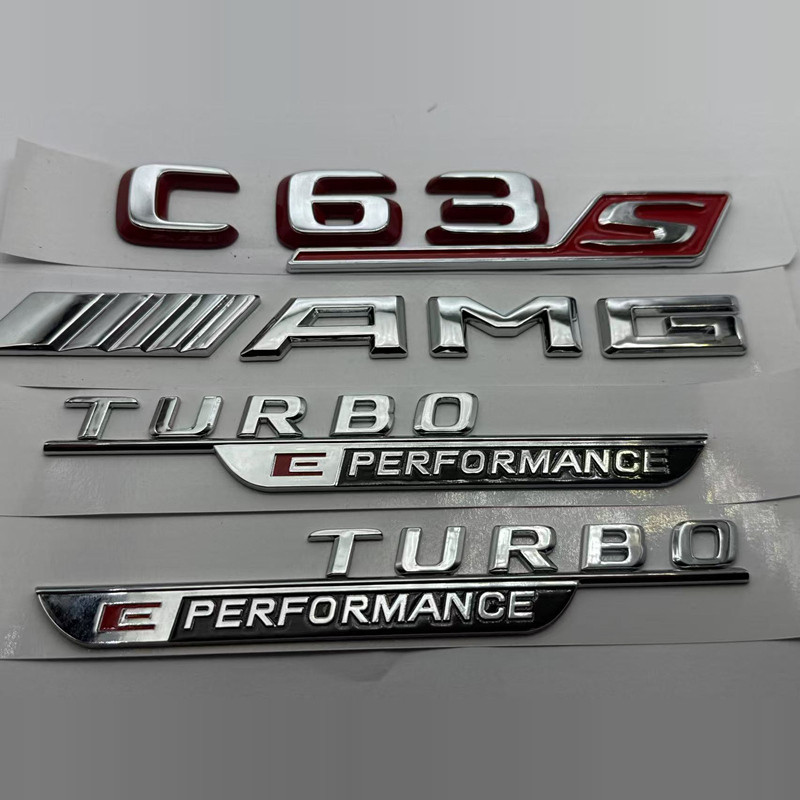 24-25 Mercedes-Benz C63S AMG EPerformance โลโก้รถ S63L AMG Hybrid Power โลโก้ Performance โลโก้