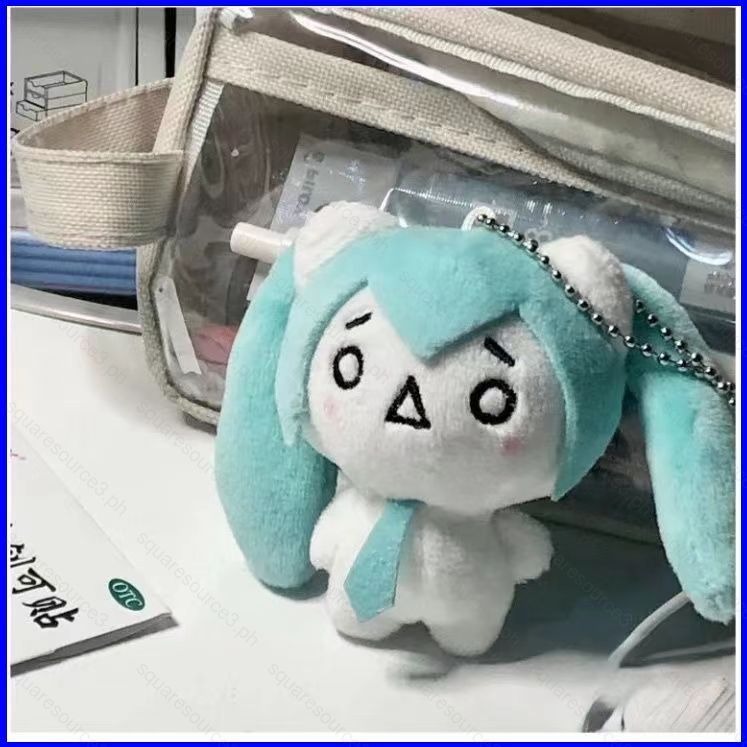 SQ3 น่ารัก Hatsune Miku x Kaomoji ตุ๊กตาตุ๊กตาของขวัญสําหรับสาวกระเป๋าจี้ Fufu ตุ๊กตาของเล่นสําหรับเ
