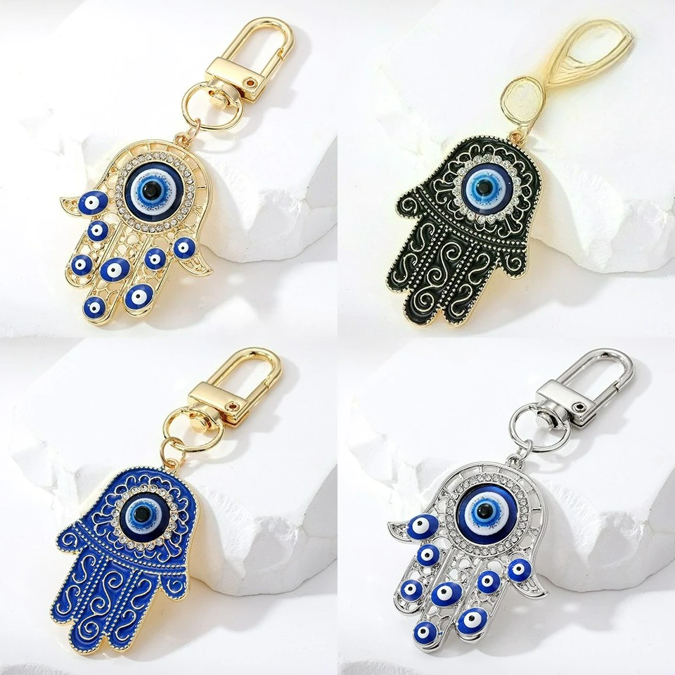 พวงกุญแจ มือฟาติมา HAND OF FATIMA EVIL EYE ดวงตาปีศาจ เครื่องรางนำโชค ขับไล่สิ่งชั่วร้าย เสริมฮวงจุ้ย