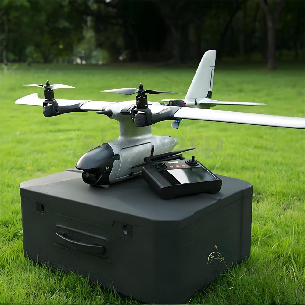 HaoHan FireFly VTOL แนวตั้ง Takeoff และ Landing Modular และ Multi-Mount FPV Patrol Drone Fixed-Wing 