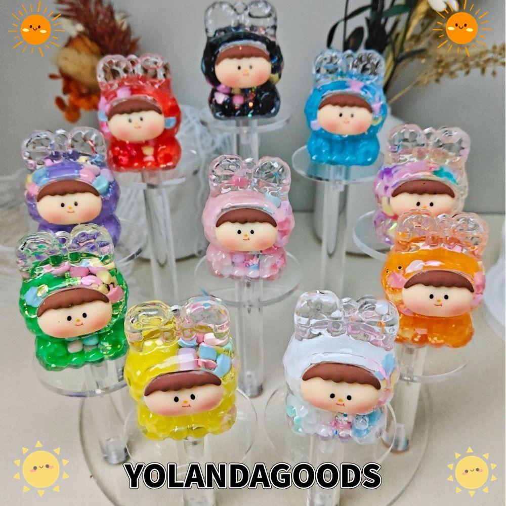 YOLANDAGOODS1 การตกแต่งขวดทรายดูด, เรืองแสงในลูกปัดสีเข้มเครื่องประดับขนาดเล็ก, Creative Lilith Liquid Glitter กล่องของเล่นเดสก์ท็อปตกแต่ง