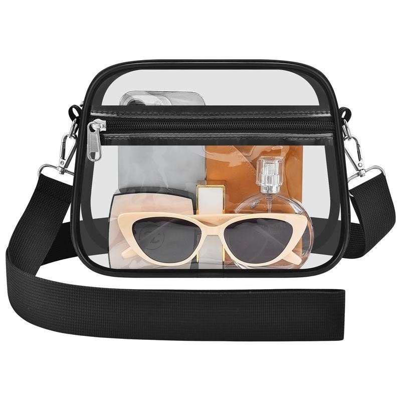 Clear Bag for Stadium Events Clear Messenger CrossBody Bag Suitable for Concert Outfits , Sports Eve