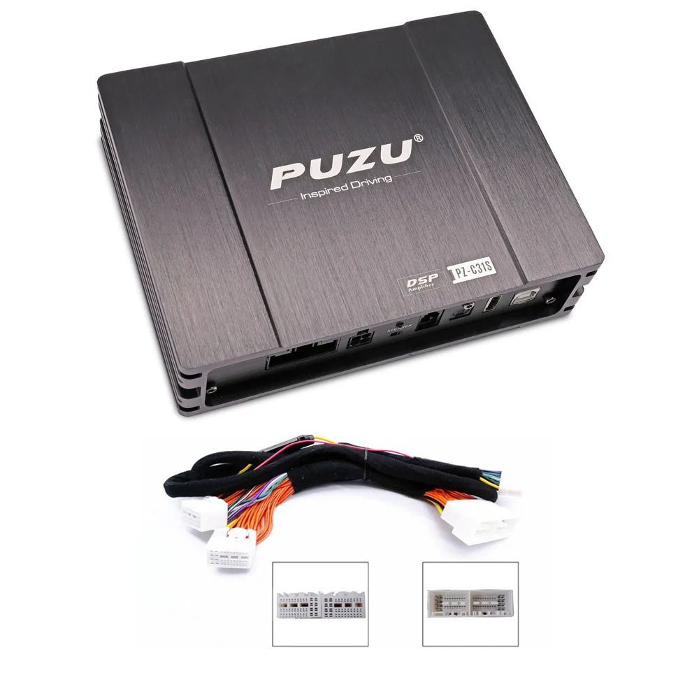 PUZU PZ-C31S Iso สายไฟรถ Dsp เครื่องขยายเสียง 6x150w สนับสนุนเครื่องมือ Pc 31 Eq App บลูทูธ 4ch ถึง 