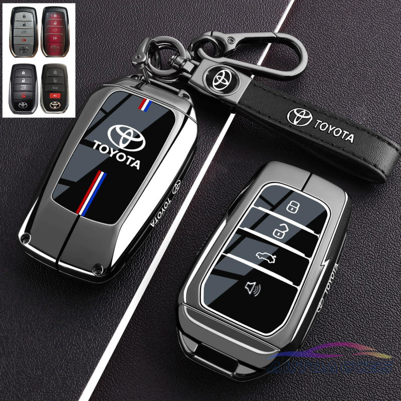 สังกะสีอัลลอยด์รถ Remote Key Case ฝาครอบสําหรับ Toyota Fortuner Camry 2016 Camry 2025 Land Cruiser 2025 Fortuner Legender 2022 Key Holder ป้องกันปลอกพวงกุญแจ