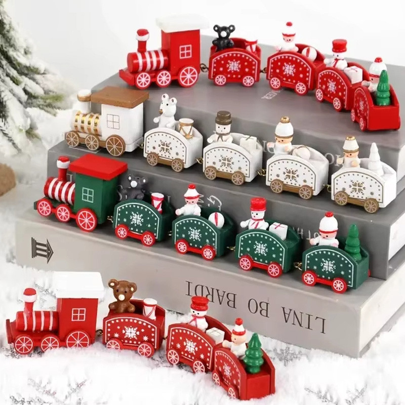 ของเล่นรถไฟพลาสติกสำหรับคริสต์มาส, เครื่องประดับตกแต่งบ้าน และของขวัญสำหรับเด็ก