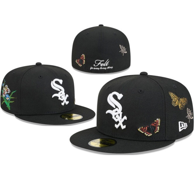 MLB Chicago White Sox หมวกเบสบอลแบบเต็มใบ 59FIFTY Premium สำหรับกีฬา ขนาด 59FIFTY ออกแบบสำหรับผู้ชาย