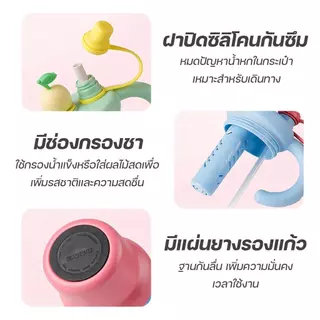 แก้วเก็บความเย็น Smail 800ml สแตนเลส316 แก้วเก็บอุณหภูมิ แก้วน้ำ แก้ว สีพาสเทล ลายสก็อตน่ารัก