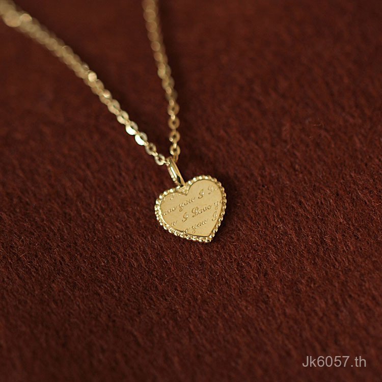 สร้อยคอมินิจี้ทองคำ 9 karat เหรียญแสดงความรักสำหรับคนพิเศษ