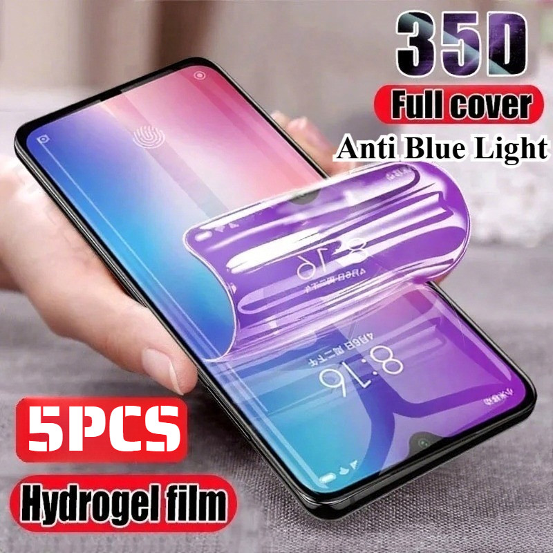 5PCS Matte Frosted Hydrogelฟิล์มสําหรับOppo Reno 9 8 7 6TZ SE Pro Plus 5G 4G Lite Anti Blue Light An