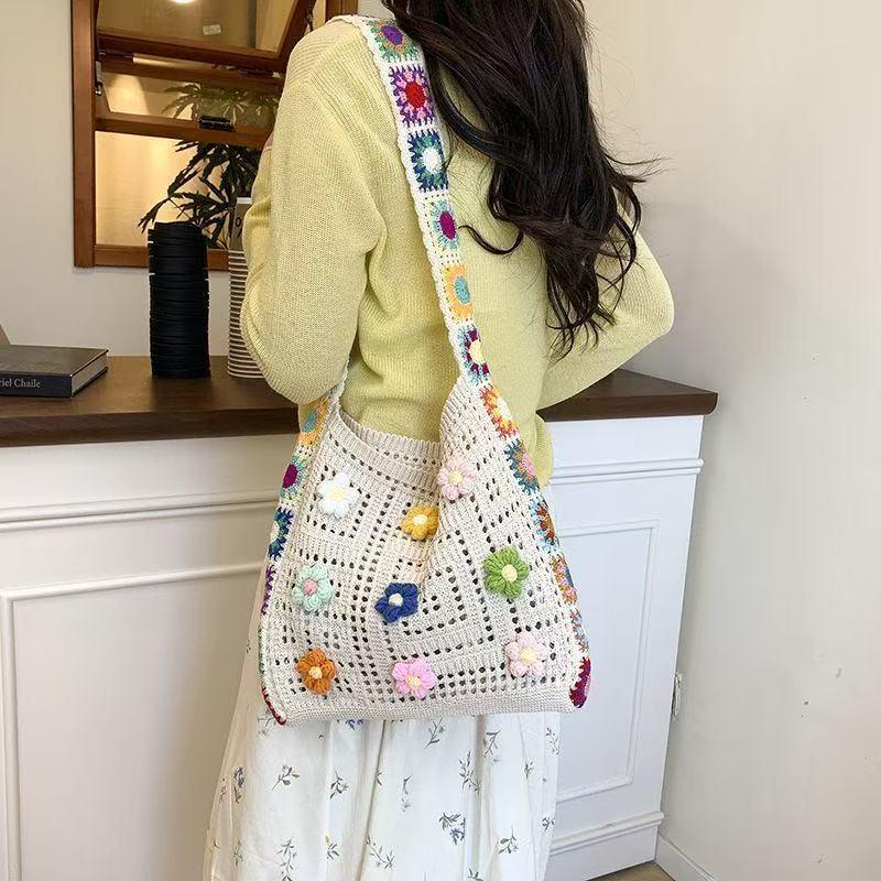 【พร้อมส่ง】miss bag fashion กระเป๋าช๊อปปิ้งไฮโซทอลายริ้ว กระเป๋าทรงสวย