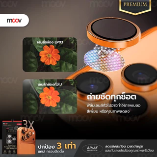 [ส่งไว] Moov LP03 ฟิล์มกระจกเลนส์กล้อง สำหรับ iPhone 17 Pro Max 17 Air 17e 16 Pro 16e 15 Plus ครอบกล้อง ถ่ายรูปชัดใส