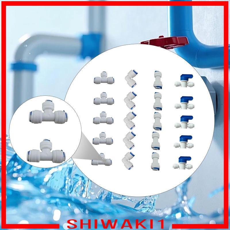 [Shiwaki1] 1/4 "Od Quick Connect สําหรับชิ้นส่วนระบบ Water Osmosis บอลวาล์ว + T + i + L ประเภท Push 