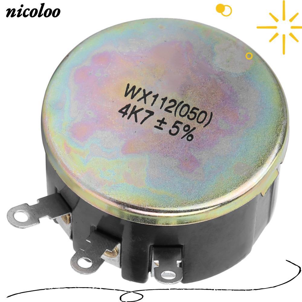 NICOLOO Potentiometer,Wx112(050) 4.7k 5Wปรับ Potentiometer,Precision Component Single Circle Turn Wi