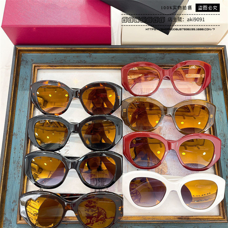 JPOS Cartie*r European and American Style Celebrity Cat Eye Sunglasses for Women Fashionable Acetate