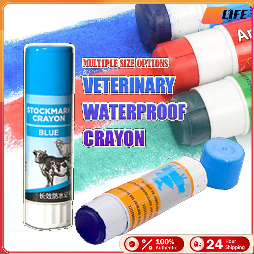 เก็บปลายทาง！5แท่ง ดินสอสีทำเครื่องหมายสัตว์ เขียนเบอร์สัตว์ กันน้ำ เขียนเบอร์สัตว์ สำหรับฟาร์มสัตว์ หมูวัวแพะแกะ