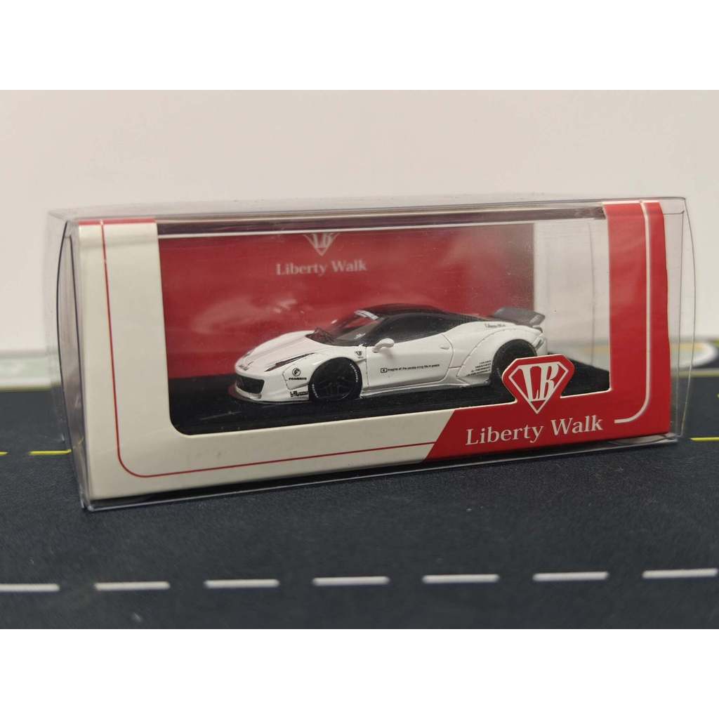 [] Liberty Walk LB WORKS 1/64 Ferrari 458 Wide Body White Limited Edition โมเดลรถเรซิ่น จํากัด 999 ห