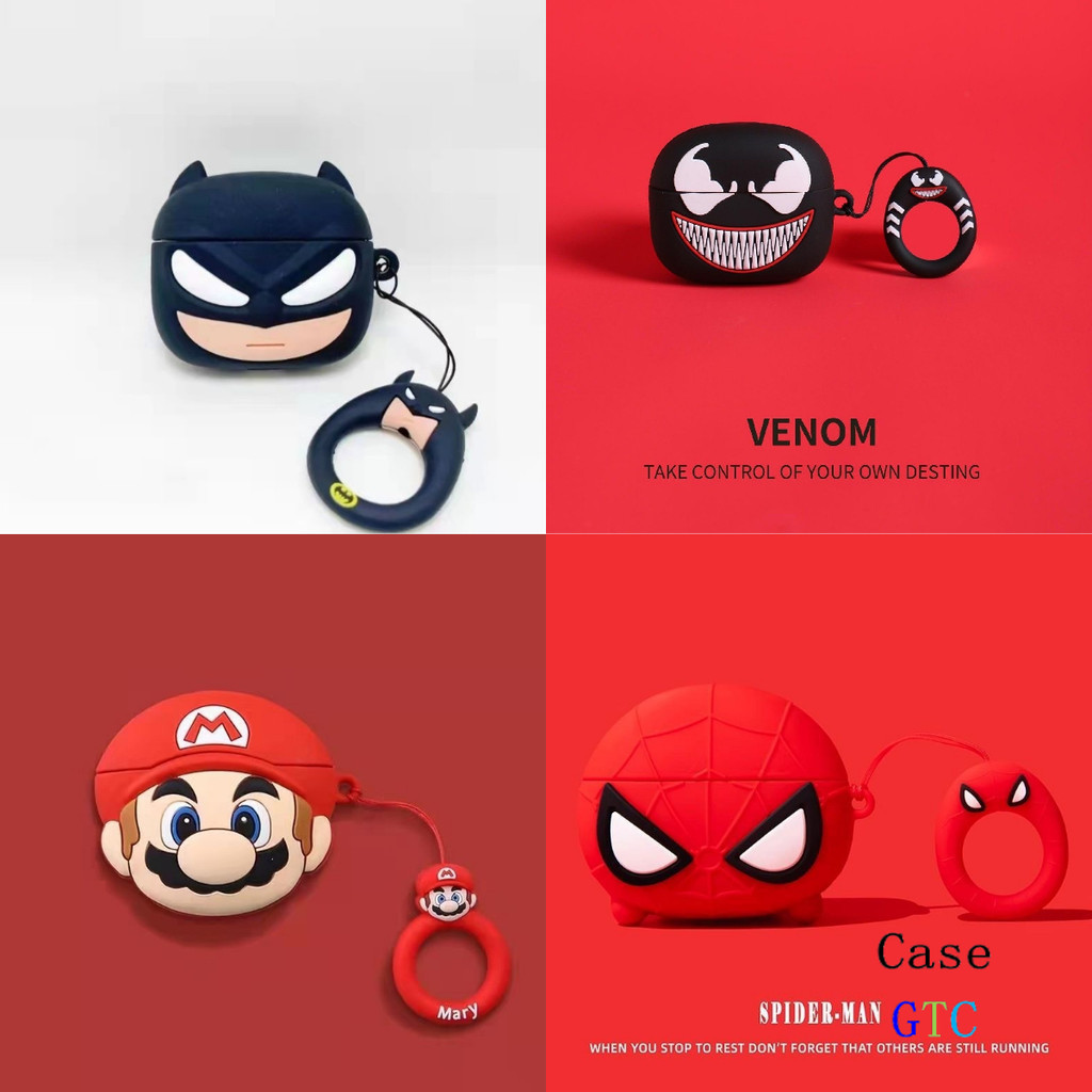 GTC สําหรับ Huawei FreeBuds SE 4 เคส Case ANC เคสหูฟังลายแมงมุมและค้างคาวน่ารัก