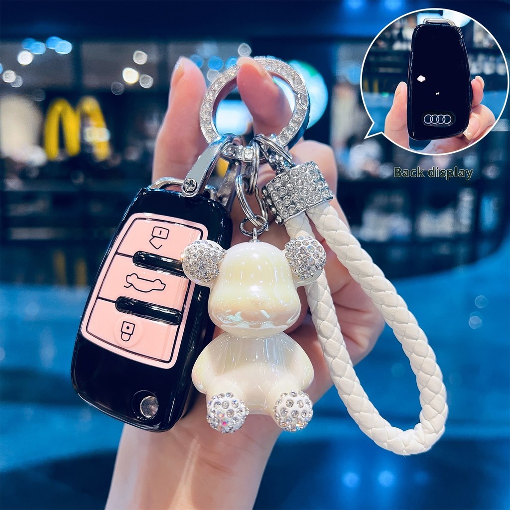 ห้างสรรพสินค้าเทรนด์! รถพับฝาครอบกรณี Shell Fob สําหรับ Audi A1 A3 8P A4 A5 A6 C7 A7 S3 S7 S8 R8 Q2 