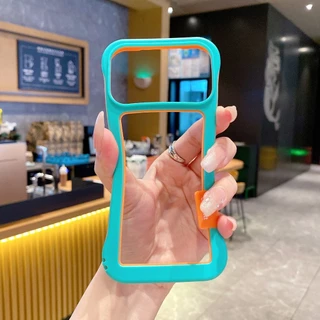 เคสโทรศัพท์มือถือ ซิลิโคนนิ่ม กึ่งซองจดหมาย กันกระแทก สีแคนดี้ สําหรับ iPhone Air 17 16 15 14 13 12 11 Pro Max Plus X XR Xs Max 7 8 Plus