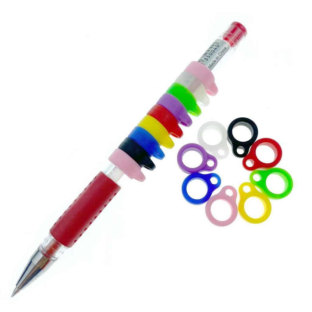 ร้านมิกะ ▏ 30ชิ้นมัลติฟังก์ชั่ซิลิโคนยืดหยุ่นแขวนแหวนลายเซ็นหน้าปากกาพลิกทุ่มเทป้องกันการสูญหายเชือกแหวนกันลื่นป้องกันการล้มออกแบ - รูปที่ 3