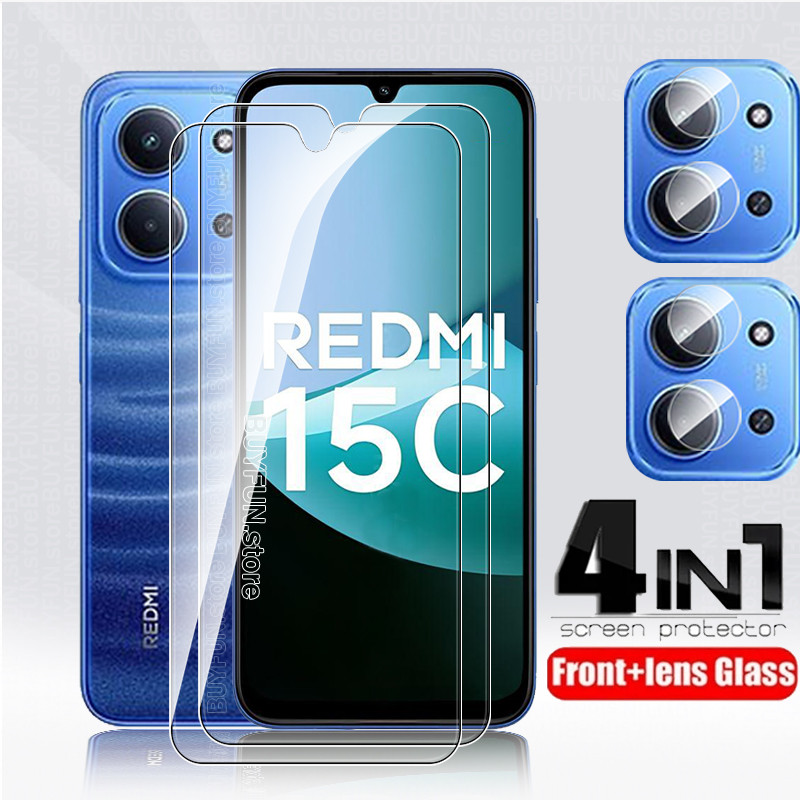 4in1 Tempered Film For Xiaomi Redmi 15C 4G 6.9" 25078RA3EA Redmy 15 C c15 redmi15c Camera Lens Prote