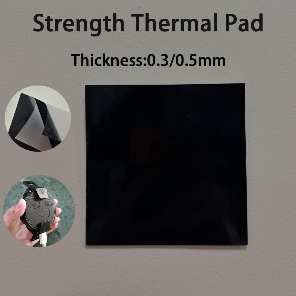 1PC สีดําซิลิโคนแผ่นความร้อน 10x10 ซม.ยางนําความร้อน 0.3 มม.0.5 มม.DIY สําหรับ Cooler Semiconductor แผ่น Peltier