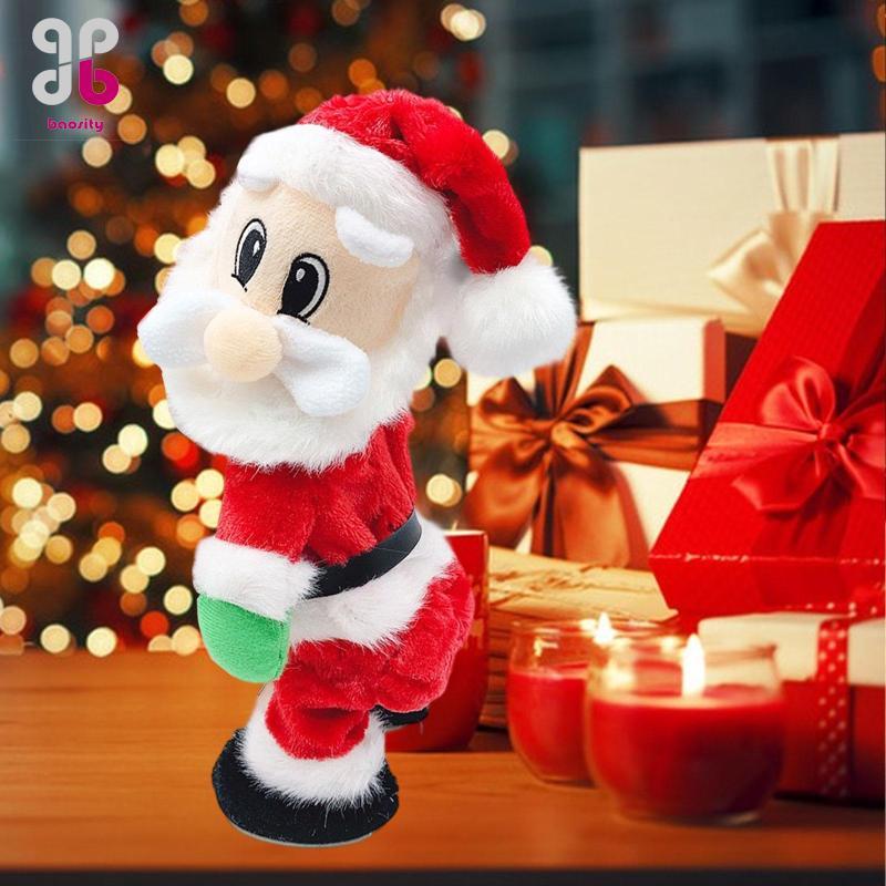 [Baosity] Twerking Santa Doll Booty เขย่า Santa ของเล่นเครื่องประดับ Party Favors พร้อมเพลงสําหรับห้