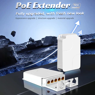 (ส่งจากไทย) 1000Mbps 5 พอร์ต PoE Extender Repeater กันน้ํา Gigabit PoE Booster 1 ถึง 4 สวิตช์เครือข่าย PoE Extender สําหรับ IPC/NVR กล้องวงจรปิดติดตั้งกลางแจ้ง