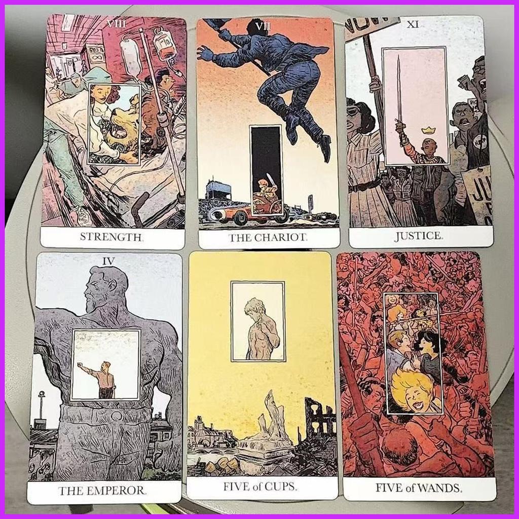 The Unveiled Tarot Decks เริ่มต้นไพ่ทาโรต์ที่มีความหมาย 10.7X6 ซม.Oracle Divination เครื่องมือสําหรับ Positive Reading tayenith - รูปที่ 7