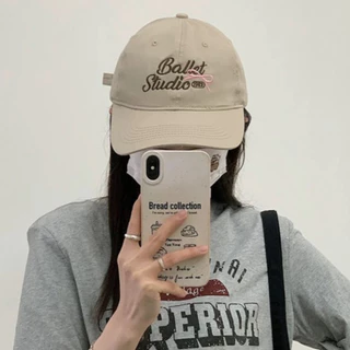 Miss_J พร้อมส่งจากกทม🎀 หมวกเบสบอลน่ารักสำหรับผู้หญิง ปักตัวอักษรเป็นโบว์ Ins Cap ร่มกันแดดและใส่ลำลอง