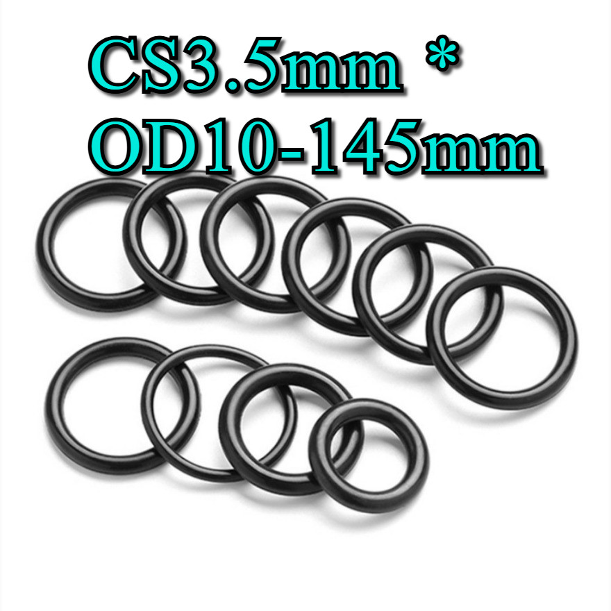 โอริงยางNBR โอริง O-Ring CS3.5mm*OD10-145mm ยาง อเนกประสงค์ปะเก็นซีล ทนทานต่อการกัดกร่อน [N2BL]