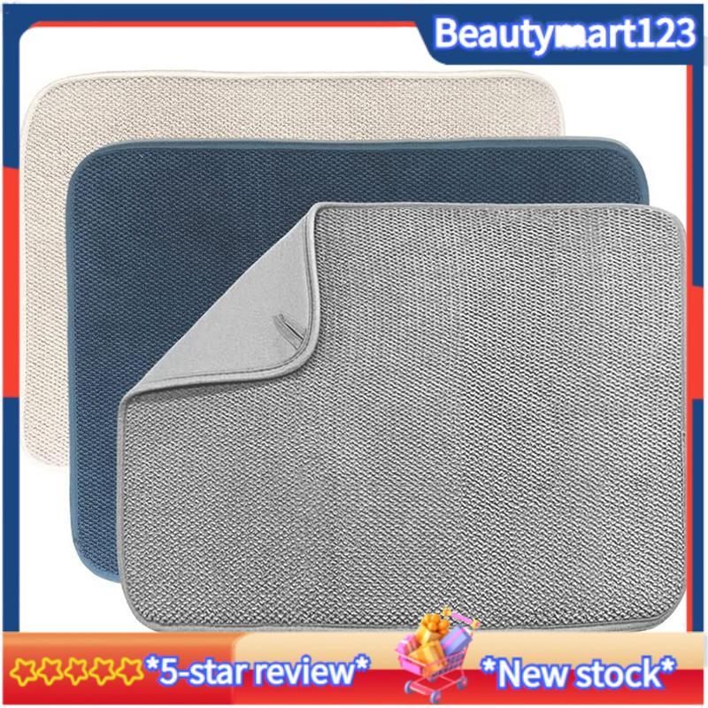 BM3 Pack จานอบแห้งจานแผ่นอบแห้งดูดซับไมโครไฟเบอร์สําหรับเคาน์เตอร์ครัวขนาด 20x15 นิ้ว