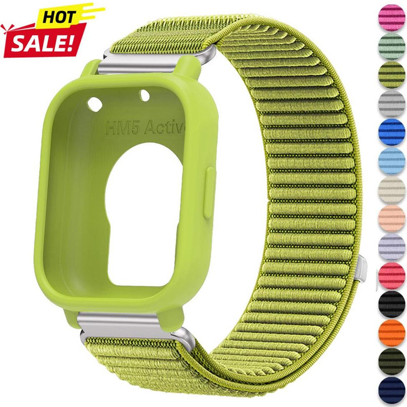 สายรัดไนลอน + เคสซิลิโคนสําหรับ Redmi Watch 5 Lite / 5 Active Soft สร้อยข้อมือกีฬาเข็มขัด Protector Shell สําหรับ Redmi Watch 5 Active Repacement อุปกรณ์เสริม