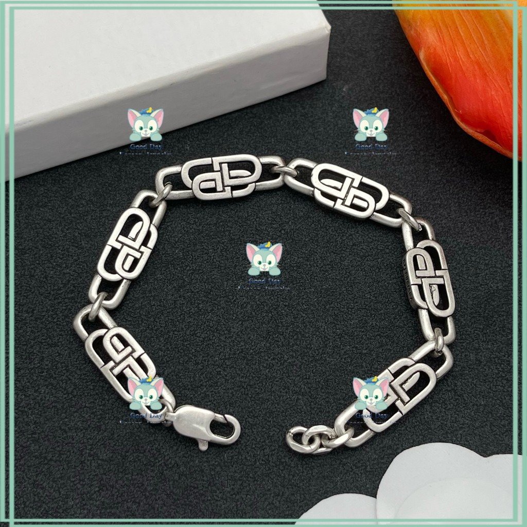 [B-home] สร้อยข้อมือ Retro B แฟชั่นสร้อยข้อมือโลหะผสมทองแดง สำหรับทั้งผู้ชายและผู้หญิง