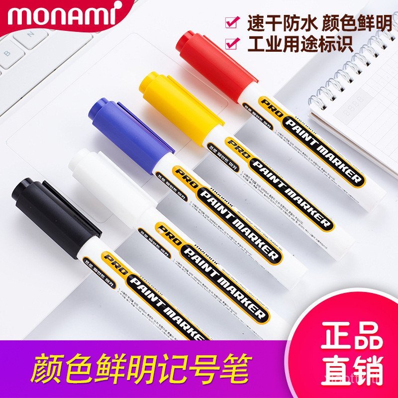 เกาหลี monami monami Paint Marker อุตสาหกรรม Quick-Drying กันน้ํา 05023 monami Marker