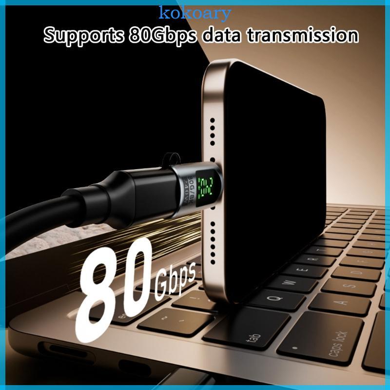 KOK อะแดปเตอร์ USB C ขนาดกะทัดรัดสําหรับการชาร์จที่มีประสิทธิภาพและการถ่ายโอนข้อมูล 80Gbps