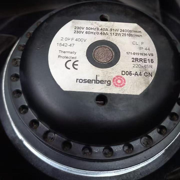 [Radiator] 2RRE15 220 * 45R D05 D06-A4 CN 230V91/112W พัดลมนําเข้าเดิมพัดลมแรงเหวี่ยง