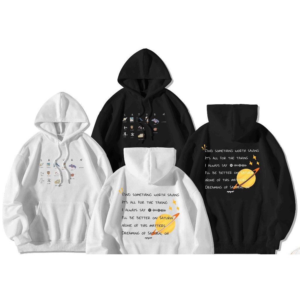 🔥ผ้าฝ้าย Hoodie👕 [AESTHETIC] เสื้อฮู้ด SZA SATURN COTTEN VERSION M-3XL 2568