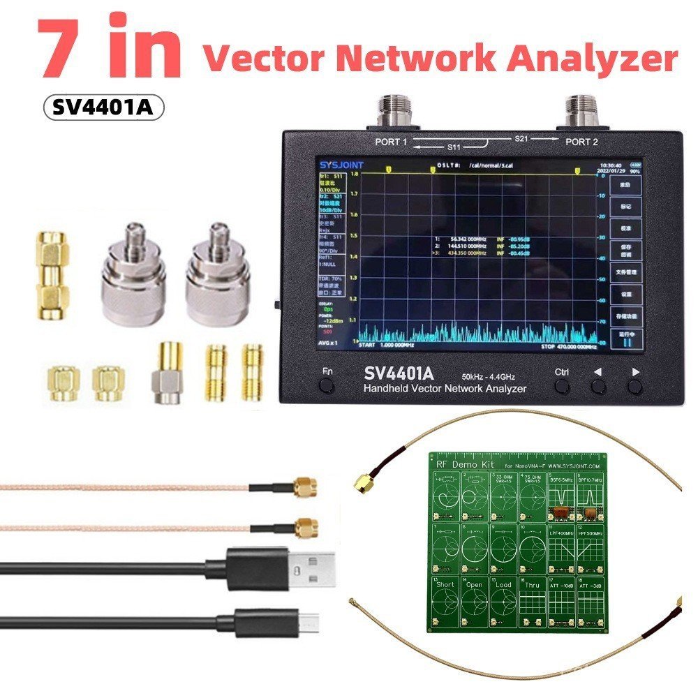 Cross-Border SV4401A Vector Network Analyzer 50KHz-4.4 GHz23cm nanovna Instrument หน้าจอสัมผัส