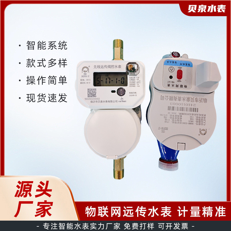 NB-IOT IOT Remote Water Meter ไร้สายสมาร์ท Prepaid IOT Remote Valve Control Copy Meter ทองแดง Body C